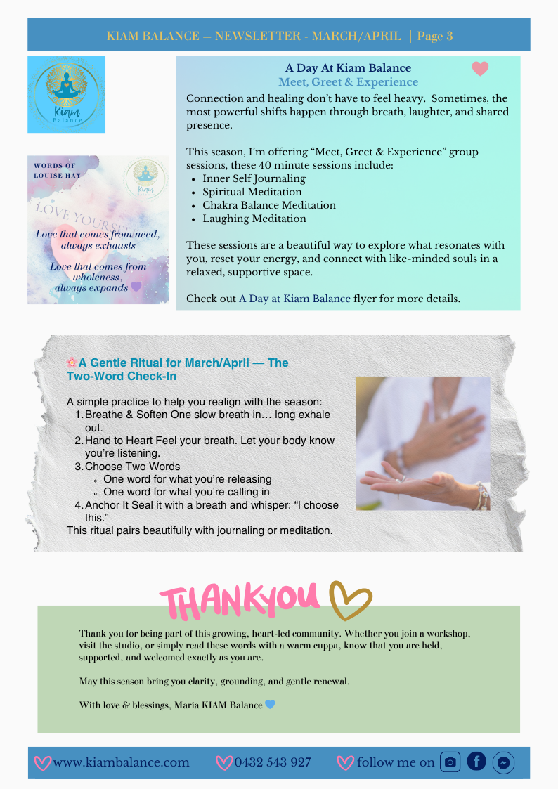 NEWSLETTER - MARCH-APRIL 2026 - Edition 3 3